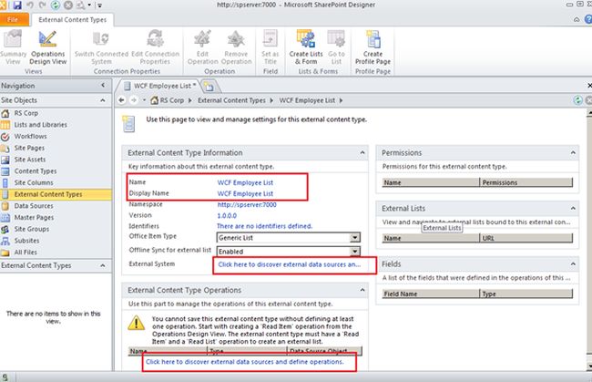 External Content Type